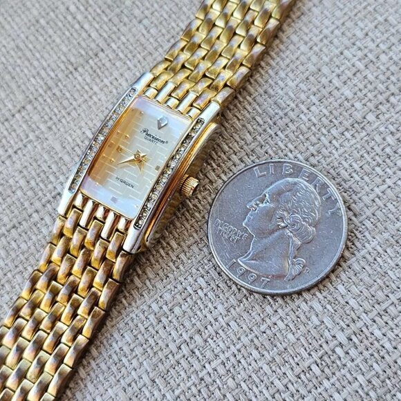 Precision by Gruen Vintage Wristwatch Gold Tone Quartz Analog Wrist Watch - Picture 8 of 11